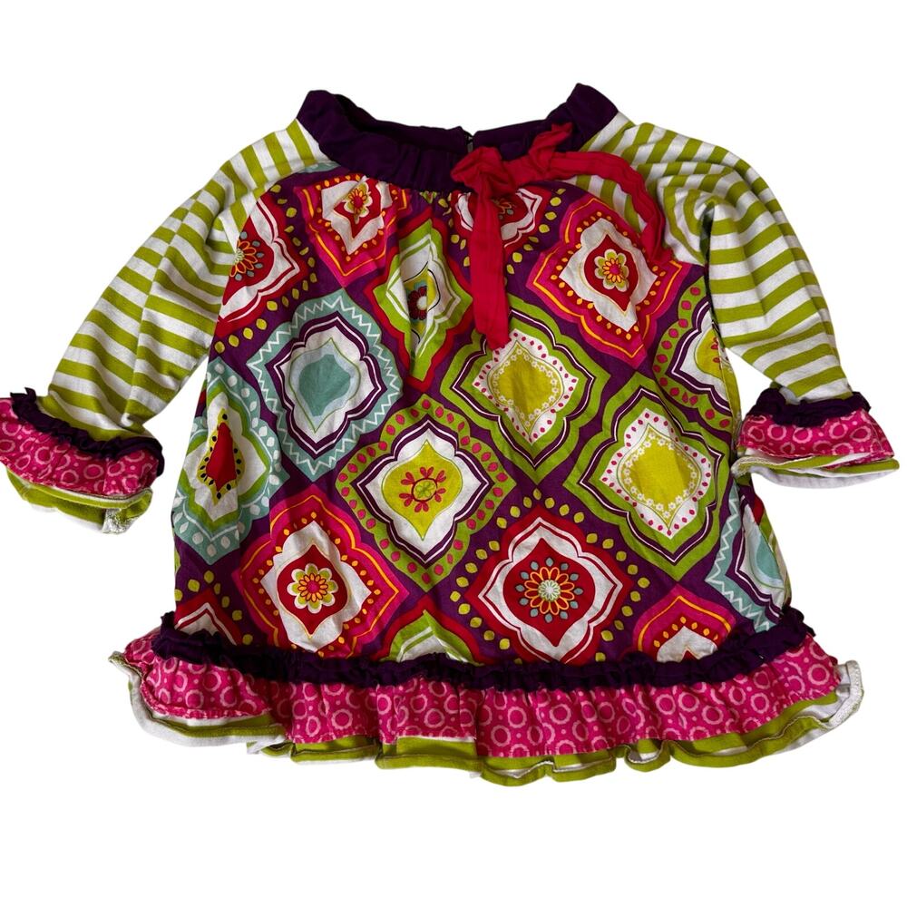 Counting Daisies Mixed Print Tunic Top - Size 4